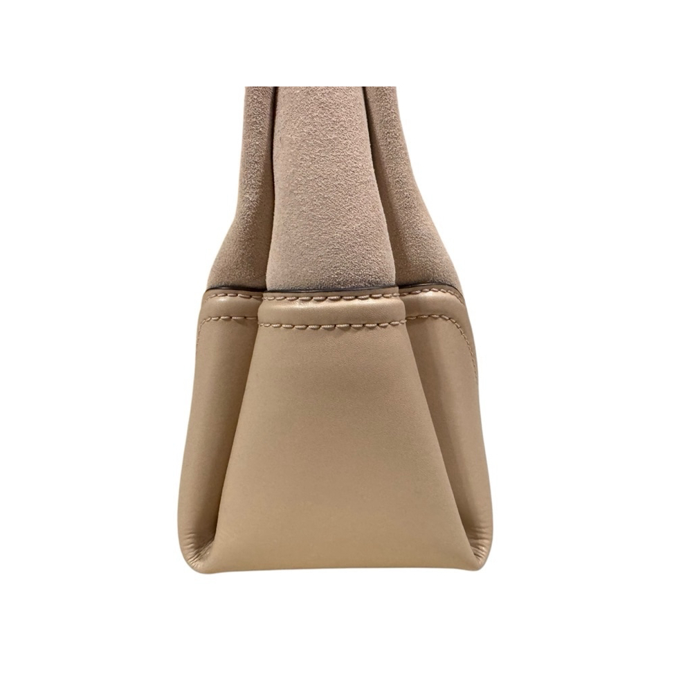 Michael Kors Nicole Medium Leather Suede Shoulder Handbag Powder Blush Solid - Picture 5 of 13